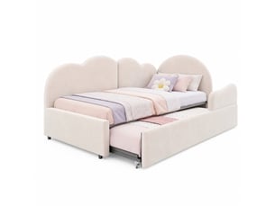 Lit gigogne 90x200 cm <strong>HAUSS SPOLE</strong> <strong></strong> coloris beige