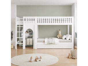Lit superposé 90x200 cm <strong>STILVORA</strong>  <strong></strong> coloris blanc