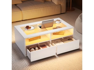 Table basse coloris blanc <strong></strong> <strong></strong>