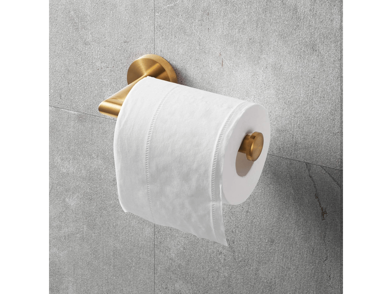  Porte-papier toilette mural en acier brossé, acier inoxydable 304, pour salle de bain (laiton brossé).  - Conforama E