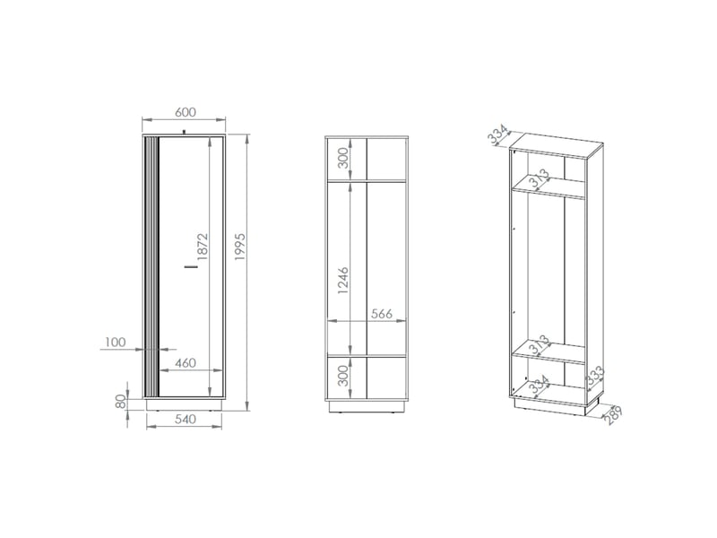  Selsey vasco - armoire à une porte - 60 cm - chêne Vasco - Conforama E