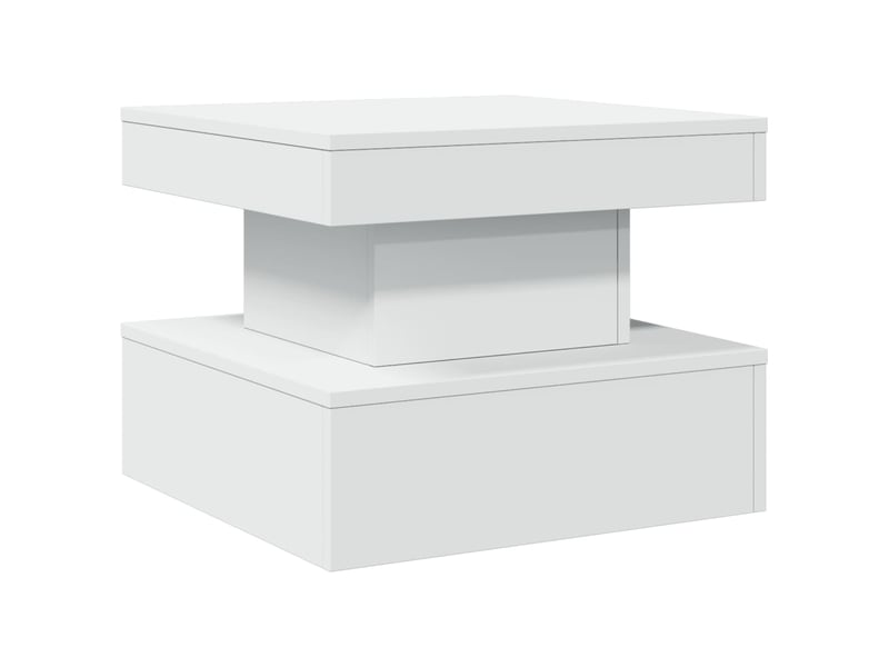  Table basse | table d'appoint salon avec lumières led blanc 50x50x40 cm shl3443  - Conforama C