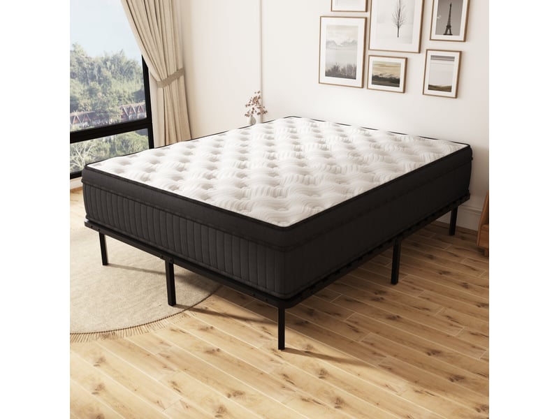  Ensemble matelas ressorts et sommier 120x190, mémoire de forme, ep:30cm  - Conforama E
