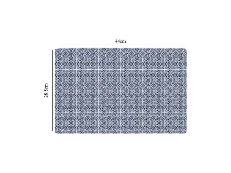  Set de table design petits carreaux de ciment bleu en vinyle - set de 6  - Conforama B
