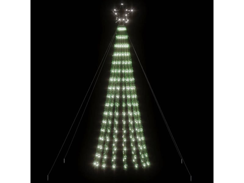 Sapin de noël, arbre de noël à led 275 led blanc froid 180 cm cf60987 - Conforama C
