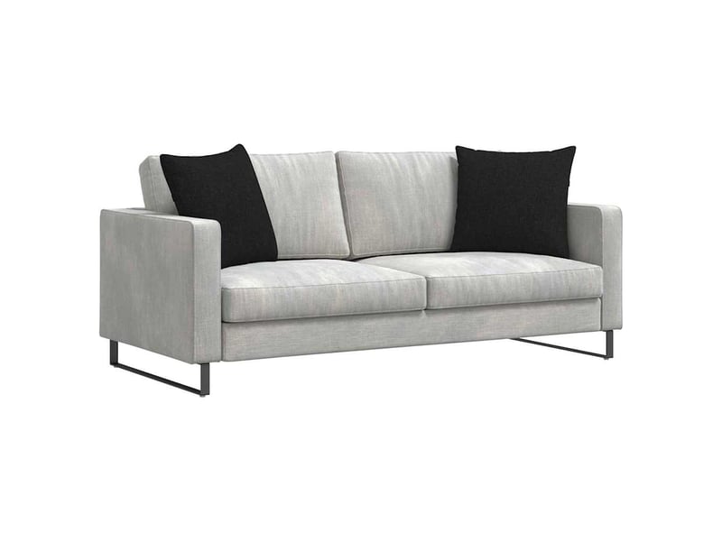  Lot de 2 coussins de canapé, coussins décoratifs tissu noir 50 x 50 cm cf58917  - Conforama C