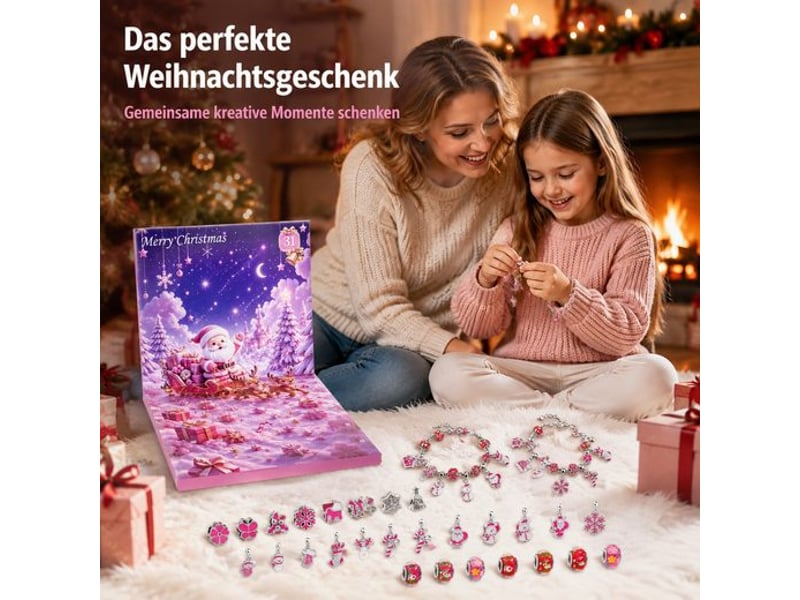  Calendrier de l'avent bijoux – boîte surprise, 24 jours, décorations et bijoux de fête  - Conforama C