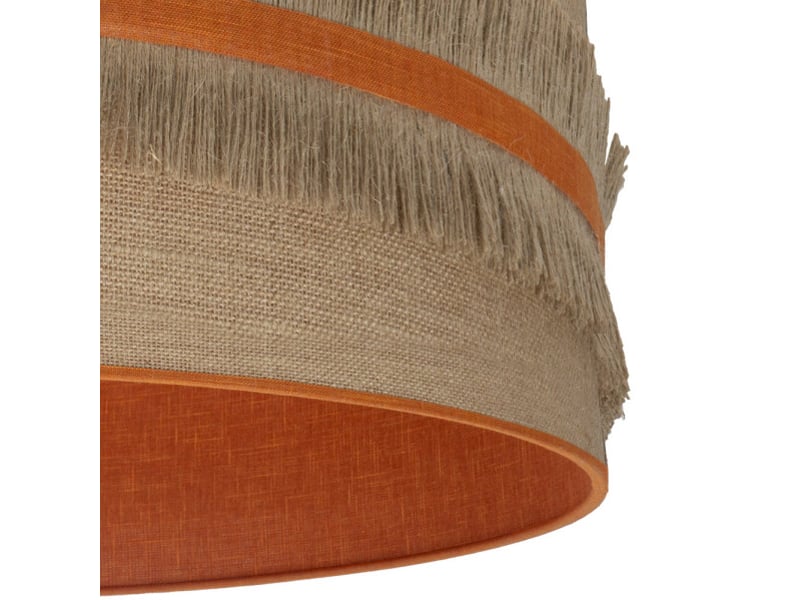 Fabrilamp natalia lampadaire textile sac naturel et orange, 1 x e27, h 164 cm, ø 40 cm 188541004 - Conforama C