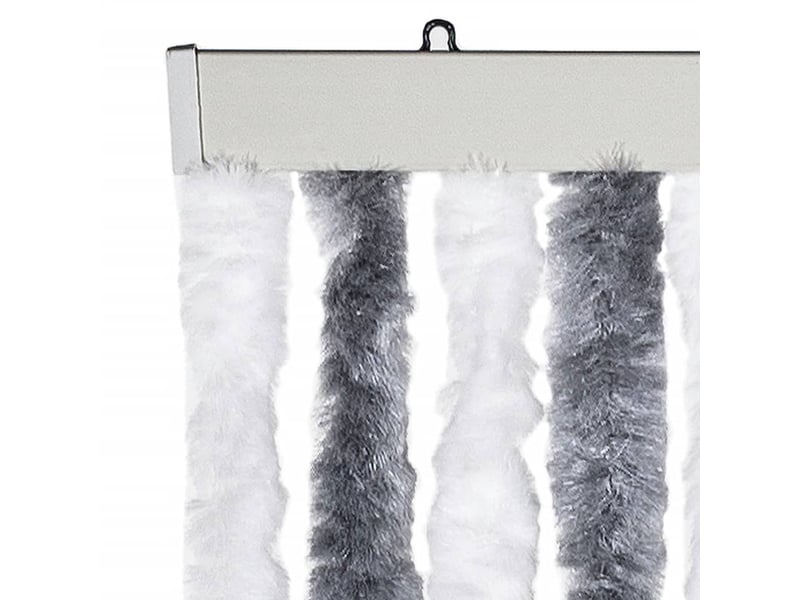  Rideau anti-mouches, moustiquaire gris et blanc 100x200 cm chenille cf43542  - Conforama D