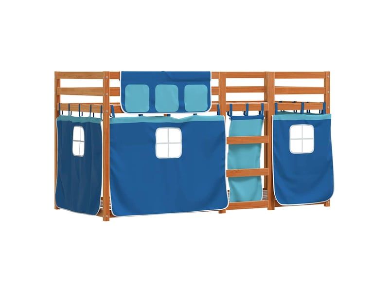  Lit simple- lit adulte -  lit superposé sans matelas bleu 80x200 cm bois de pin massif  - Conforama B