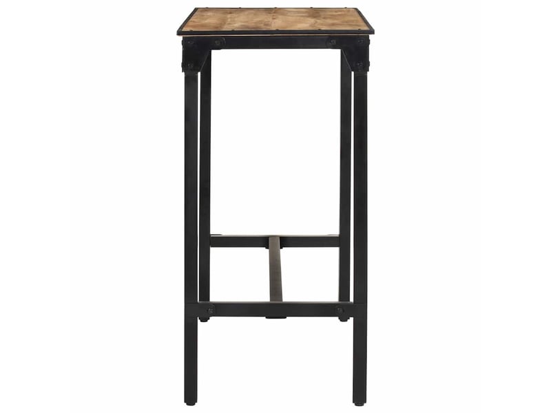  Table de bar 110x55x107 cm bois de manguier massif brut  - Conforama E