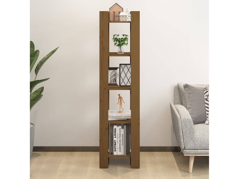 Bibliothèque, séparateur de pièce marron miel 41x35x160 cm pin - Conforama C