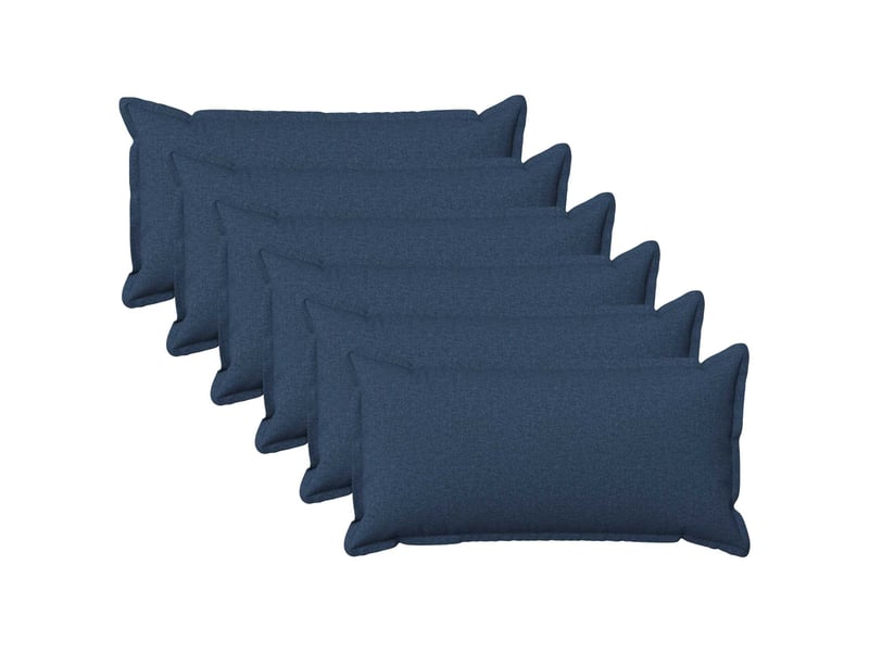  Lot de 6 coussins avec oreiller, coussins décoratifs houten bleu lin synthétique cf51292  - Conforama B