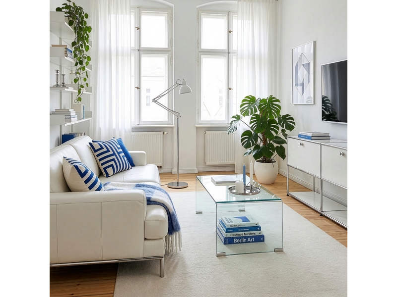  Table basse väsas verre 90 x 45 x 35 cm transparent [en.casa] Väsas - Conforama D