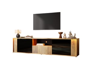 Meuble tv coloris noir 180 cm <strong></strong>  <strong></strong>