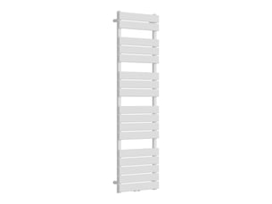 Radiateur sèche-serviettes chauffage salle de bain à lames plates acier 160 x 50 cm blanc 03_0010439