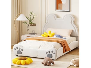 Lit simple 140x200 cm <strong></strong>  <strong></strong> coloris blanc