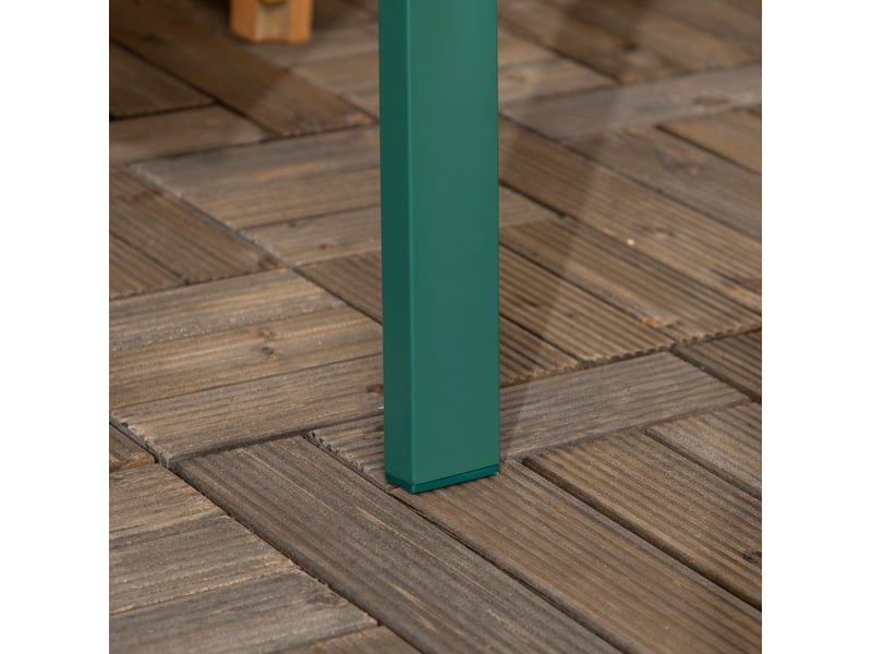  Banc de jardin 2 places 127x63x83 cm – vert foncé – acier thermolaqué résistant aux intempéries  - Conforama D