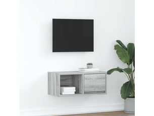 Meuble tv coloris gris 60 cm <strong></strong> <strong></strong>