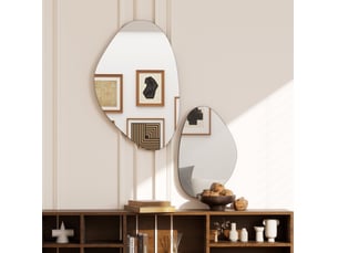 Miroir forme atypique à fixer coloris noir <strong>DESMIU</strong> <strong></strong> - 70 cm x 46 cm