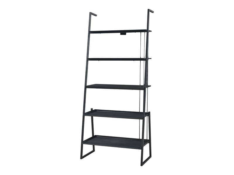  Ensemble de 2 meubles storfjord avec étagère échelle et meuble tv noir [en.casa] Storfjord - Conforama C