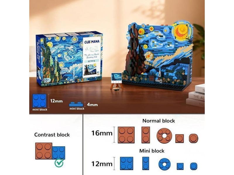  Jeu de construction led 1501 pieces la nuit etoilee mini briques 3,6 mm  - Conforama B