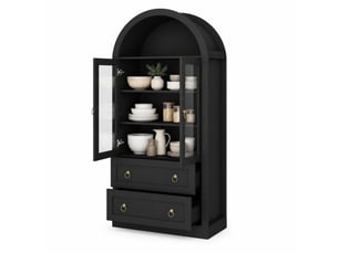 Buffet 2 porte(s) 2 tiroir(s) MEUBLIV - 80 cm coloris noir