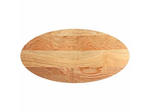 Dessus de table, plateau de table 120x60x4 cm bois de chêne massif ovale cf33312