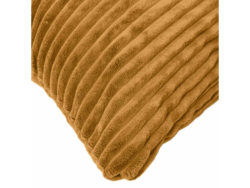  Lot de 6 housses de coussin heerlen jaune 40 x 40 cm velours côtelé cf49920  - Conforama D