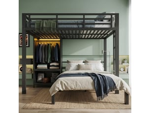 Lit superposé 120x200 cm <strong>OOIILLEE</strong>  <strong>Luxe haut de gamme</strong> coloris noir