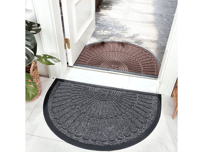  Tapis de porte demi-rond, doux antidérapant tapis entrée intérieur lavable tapis paillasson pour entrée de la cuisine, couloir, d'entree (50 * 80cm)  - Conforama C