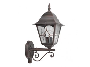 Applique extérieure classique fabrilamp bootes marron, 1 x e27, ip44, 44 x 27 x 18 cm