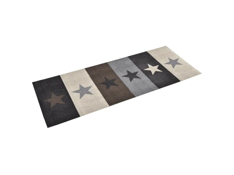  Tapis de sol rectangulaire design moderne cuisine 60 x 180 cm lavable antidérapant en polyamide gris 02_0046523  - Conforama B