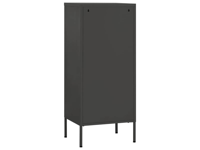  Armoire de rangement, rangement bureau anthracite 42,5x35x101,5 cm acier shl1708  - Conforama E