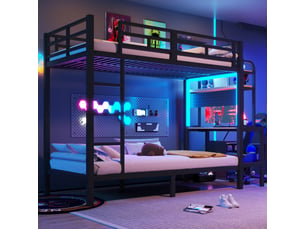 Lit mezzanine 90x200 cm <strong></strong>  <strong>Radiant Stride</strong> coloris noir