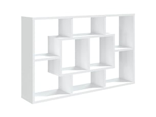 Étagère murale, étagère suspendue blanc 85x16x52,5 cm bois d'ingénierie cf42049