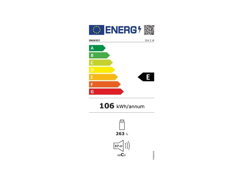 Indesit - réfrigérateur 1 porte 60cm 263l blanc  si42w - SI42W - Conforama B
