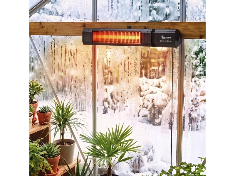 Chauffage infrarouge mural 2000w en fibre de carbone avec contrôle wifi - Conforama W