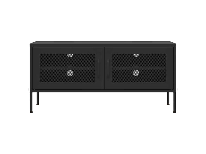  Meuble tv - banc tv - meuble de rangement noir 105x35x50 cm acier  - Conforama C