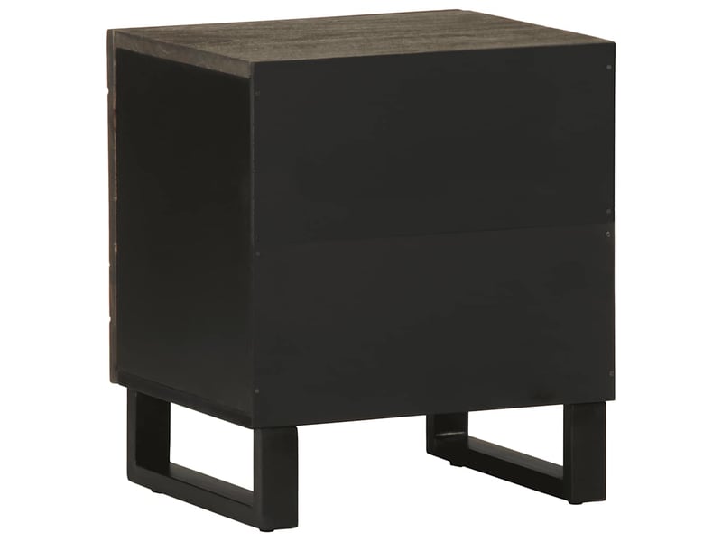  Table de chevet - cabinet de chevet - table de nuit noir 40x33x46 cm bois de manguier solide  - Conforama D