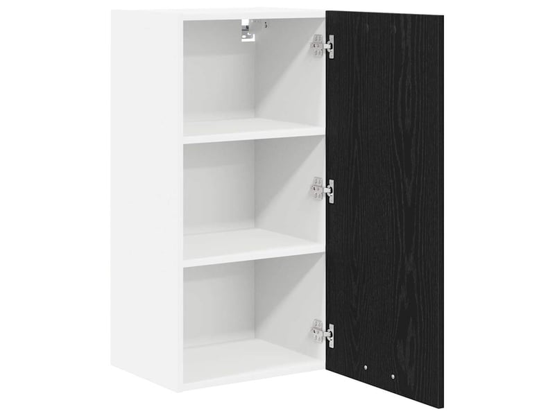  Meuble de rangement cuisine, armoire suspendue chêne noir et blanc 40x31x80cm  - Conforama E