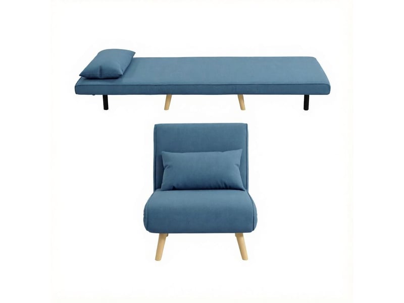  Canapé-lit pliable 1 place, dossier réglable, convertible multifonction pour salon  - Conforama A