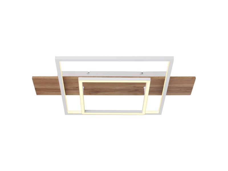  Plafonnier semi-encastré led intégré 60x40cm blanc mat 2x led 3000k  - Conforama C