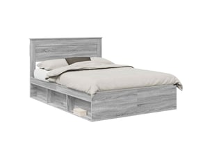 Lit 2 places 140x190 cm    coloris gris