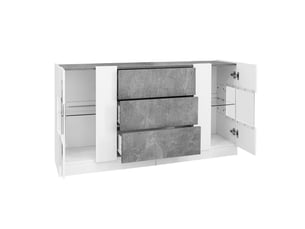 Buffet 2 porte(s)  3 tiroir(s) BEAOK  - 140 cm coloris bicolore 