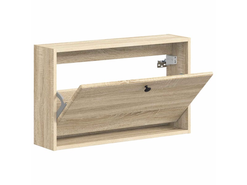  Meuble à chaussures mural, armoire à chaussures breda 71x17x43 cm chêne sonoma  - Conforama C