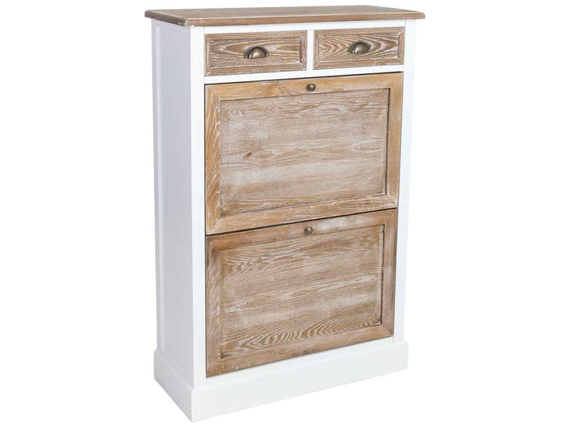  Meuble à chaussures en bois marron 80x33x120,5 cm h  - Conforama A