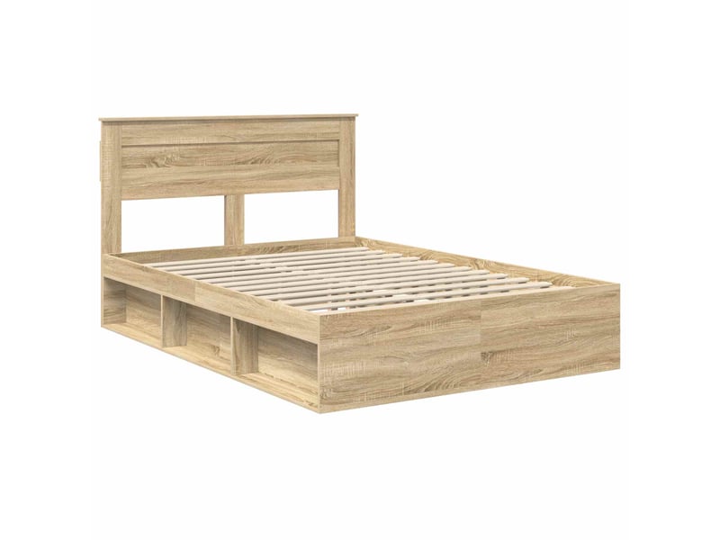  Lit double- lit adulte -  cadre de lit sonoma 160 x 200 cm bois de pin massif  - Conforama C