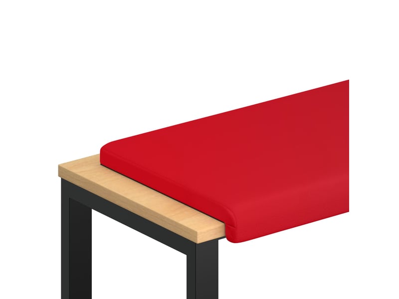  Coussin de banc, coussin d'assise, coussin de canapé simili cuir rouge profondeur 35 cm cf52933  - Conforama A