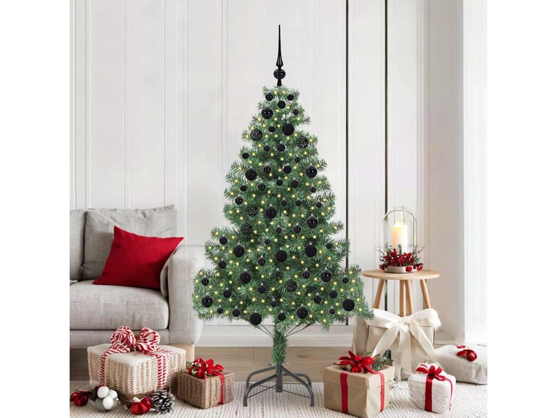  Sapin de noël, arbre de noël vert 180 cm pvc shl8757  - Conforama B